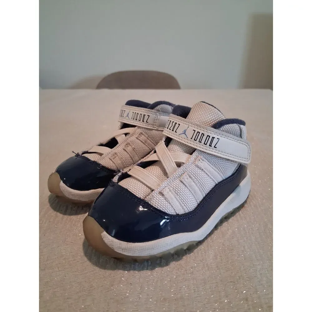 Nike Air Jordan 11 Retro TD Win Like 82 Midnight Navy White Size 7C Baby